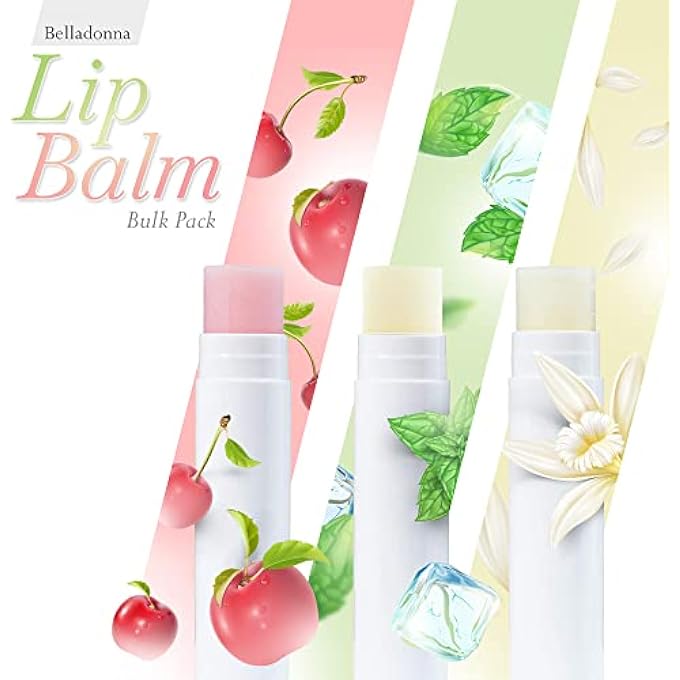 Bella Donna LIP BALM BULK UNLABELED - MADE IN USA 100 PACK CHERRY BULK CHAPSTICK - NATURAL INGREDIENTS VITAMIN E SHEA BUTTER - CUSTOM CHAPSTICK BULK FOR PARTY & WEDDING FAVORS - Image 2